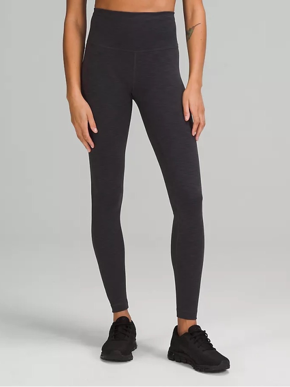 Lululemon Wunder Train High-Rise 28” Heathered Graphite Grey Sz 8
